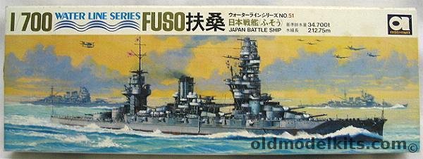 Aoshima 1/700 Imperial Japanese Battleship Fuso, WLB051-400 plastic model kit